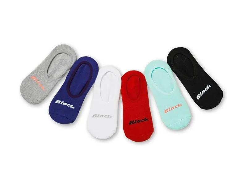 Calcetin Invisible Block No Show Unisex Gris Melange