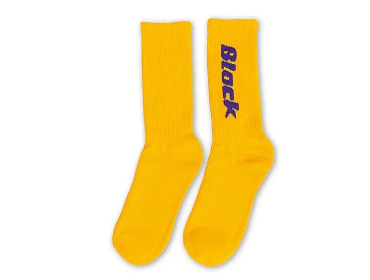 Calcetin Largo Block Unisex Amarillo
