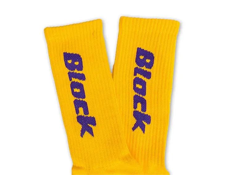 Calcetin Largo Block Unisex Amarillo