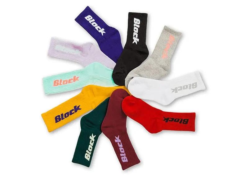 Calcetin Largo Block Unisex Amarillo