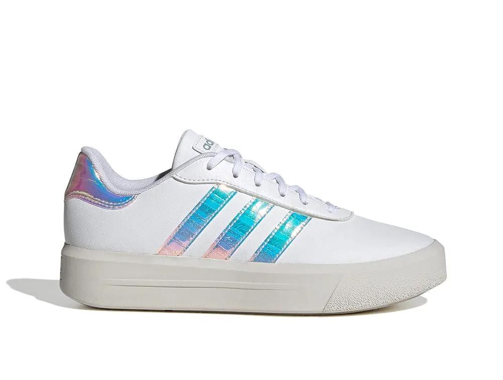 Zapatilla Adidas Court Plataforma Mujer Blanco
