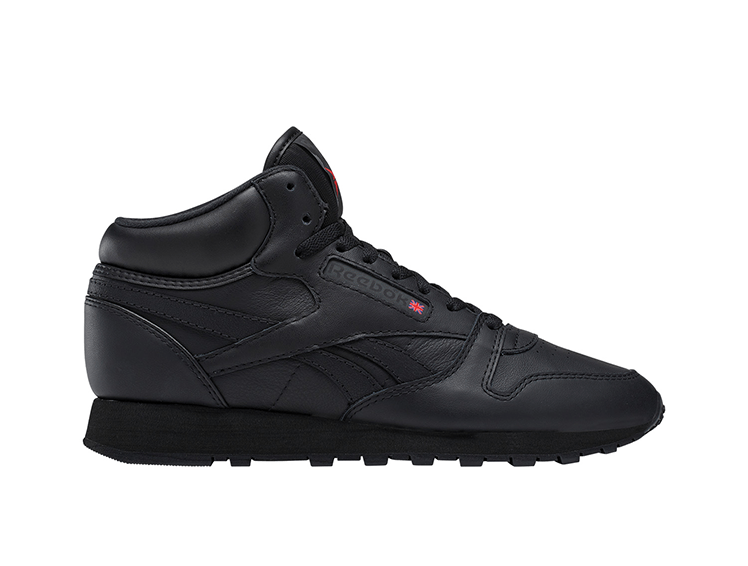Zapatilla Reebok Classic Leather Mid Hombre Mono Negro