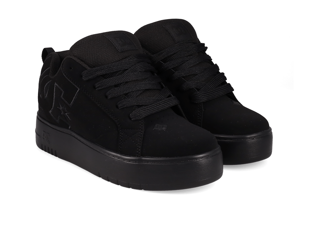 Zapatillas Dc Court Graffik Plataforma Mujer Mono Negro
