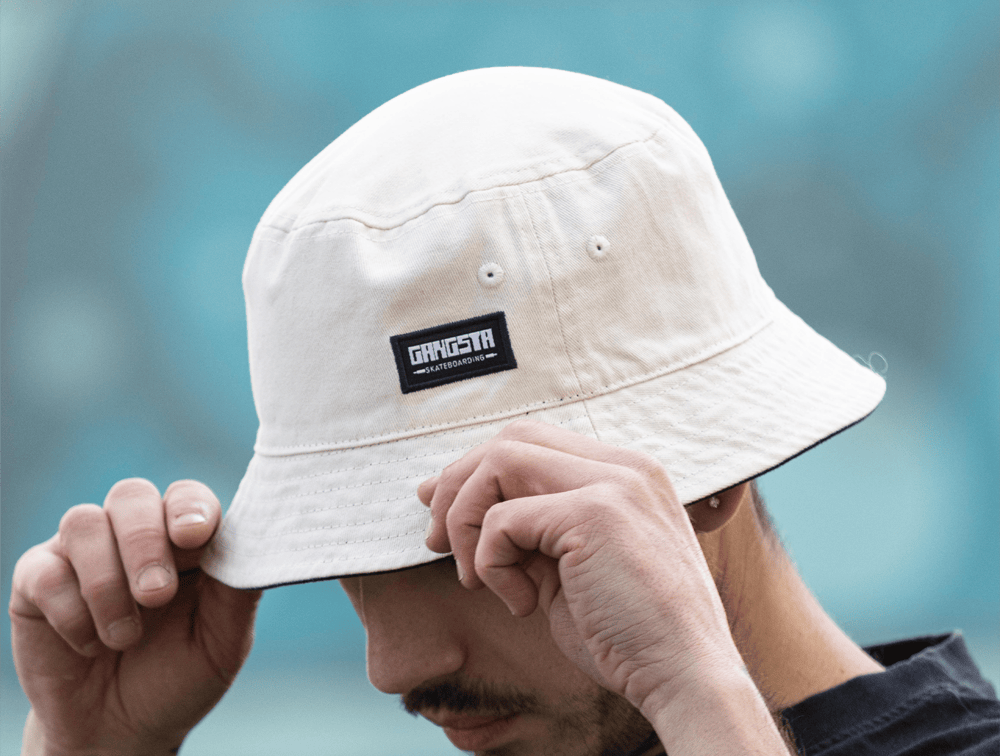 Bucket Gangsta Reversible Unisex Negro-Beige