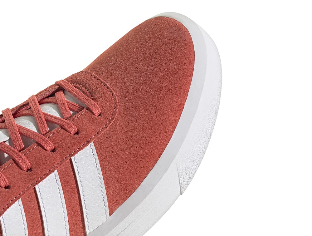 Zapatilla Adidas Court Plataforma Suede Mujer Coral - Blanco